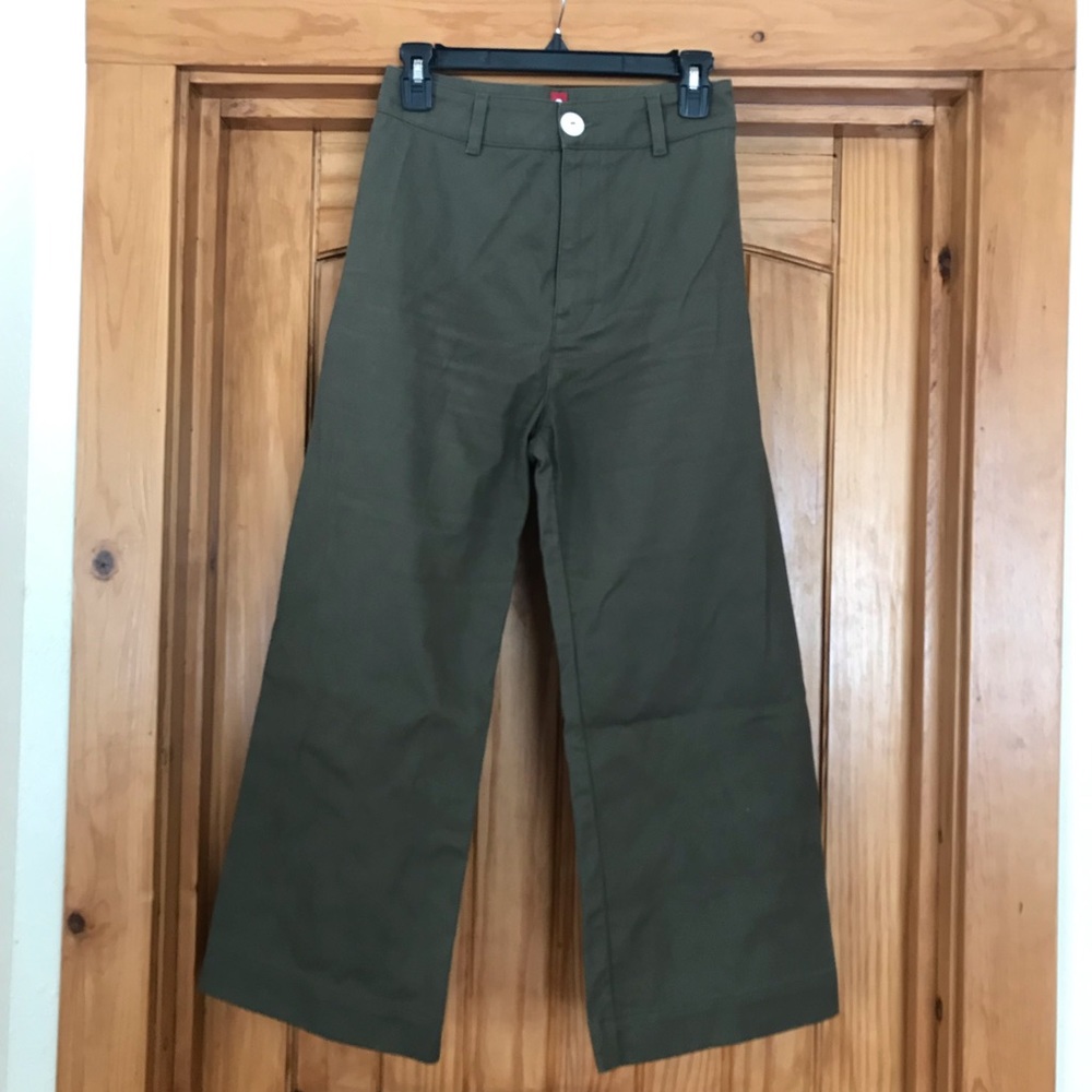 Staud high waist cropped pants